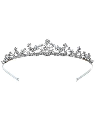 SAMKY Elegant Bridal Floral Rhinestone Crystal Wedding Prom Tiara Crown T1076