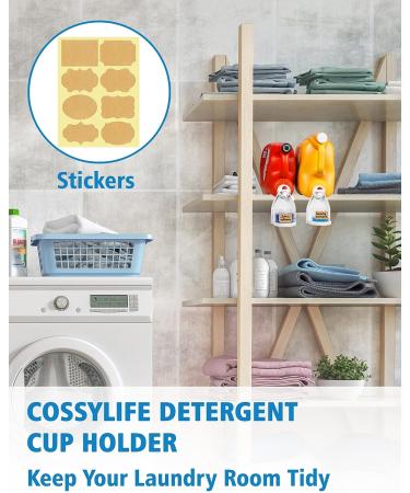 Cossylife Laundry Detergent Cup Holder - 2 Pack | Drip Catcher & Fabric Softener Gadget | Tidy Laundry Room Solution - Buy Online on SooperMarket.com