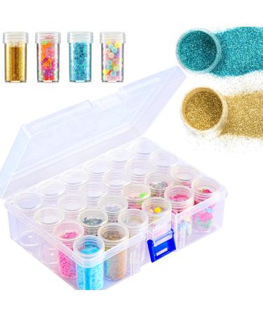 Embroidery Diamond Storage Box  JUSTDOLIFE Storage Boxes for Diamond Painting with 30 Small Beads Diamond Painting Storage Containers with Lid for Jewelry DIY Art Craft Rhinestones Sewing