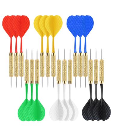 Accmor 18 Pack Steel Tip Darts 18 Grams Metal Tip Dart Set Darts Metal Tip Set Metal Darts for Dartboard