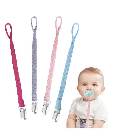 Pacifier chain cotton pacifier strap baby pacifier chains for newborn girls and boys bib triangular triangle sucker pacifier 4 pieces #6