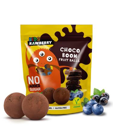 RAWBERRY Children's Cocoa Fruit Balls No Added Sugar Gluten Free Vegan Snack (8 x 50 g)