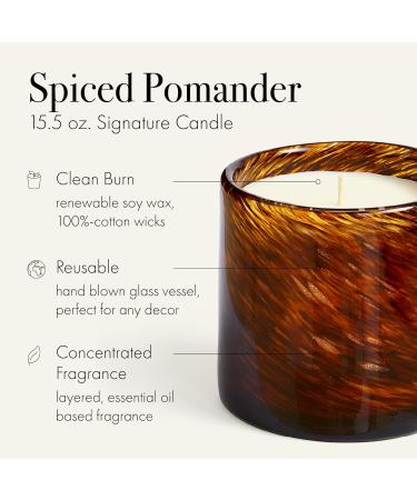 LAFCO New York Spiced Pomander Holiday Candle 2024 | 15.5 oz 90-Hour Burn Reusable Hand Blown Glass | Made in USA - International Shipping Available - Buy Online on SooperMarket.com