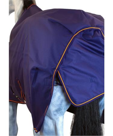 Marengos by Bucas 1200d Irish Turnout Blanket Waterproof Transition Rain Sheet | Blue/Orange 135cm | Durable Indoor Lining & Cross Surcingles - Buy Online on SooperMarket.com