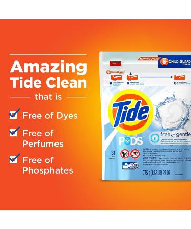 Tide PODS Free & Gentle Laundry Detergent Soap Pods - 81 Count (Pack of 1) - Buy Online on SooperMarket.com