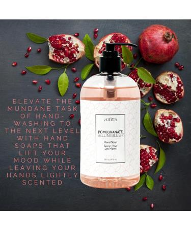 Vitabath Pomegranate Bellini Blush Hand Soap - Nourishing Cleansing Wash with Aloe & Antioxidants - 16 oz - Cruelty-Free Gluten-Free Paraben-Free - Buy Online on SooperMarket.com