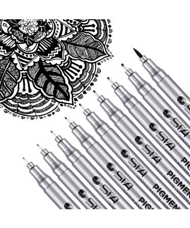 Dyvicl Black Micro-Pen Fineliner Ink Pens  Pigment Liner Multiliner Pens Micro Fine Point Drawing Pens for Sketching  Anime  Manga  Artist Illustration  Journaling  9 Pieces