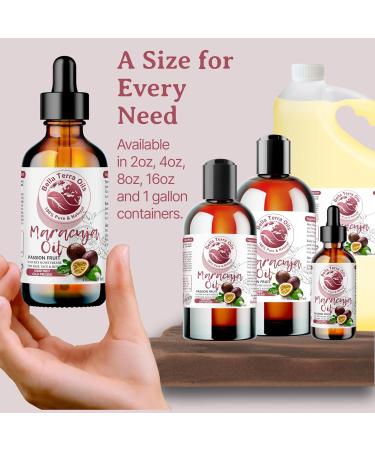 Buy Bella Terra Maracuja Oil 2oz - Cold-Pressed Rich in Vitamin C & Linoleic Acid for Smooth Skin - International Shipping Available - Buy Online on SooperMarket.com