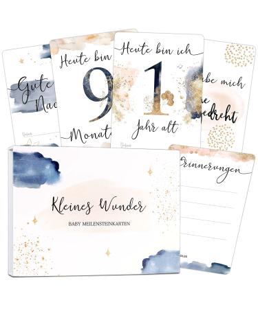 OLGS 45 Baby Milestone Cards Golden Glamor Splash Milestone Cards milestone cards gift set + gift box nice gift idea for birth (baby) baby milestone cards splash