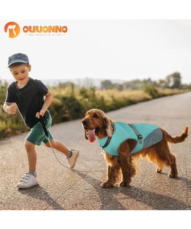 Dog Cooling Vest - Breathable Mesh Ice Jacket for Small, Medium, and Large Dogs - Adjustable Straps - Medium Blue - Buy Online on SooperMarket.com