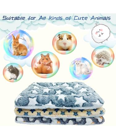 XMPEKO 3 Pack Small Animal Plush Bed - 40 * 30 * 3cm Warm Soft Fleece Guinea Pig Bedding Mat for Cage Accessories for Rabbit Bunny Chinchilla Squirrel Hedgehog Hamster 40*30*3cm - Buy Online on SooperMarket.com
