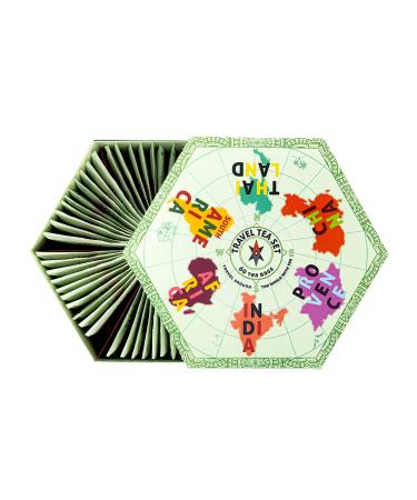 ACORUS | Travel Tea Set - Round-the-world | 6 Flavors Herbal and Fruit Tea Box | Trip of Your Dreams with Selection of Teas You Have Never Tasted Before | Large Selection Tea Gift Set - 60 Tea Bags