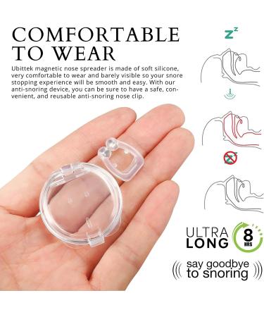 Snore Stopper Nose Clips - Quiet Restful Sleep with Comfortable Silicone & Magnets - Clear & Travel-Friendly (6 Pack) - Buy Online on SooperMarket.com