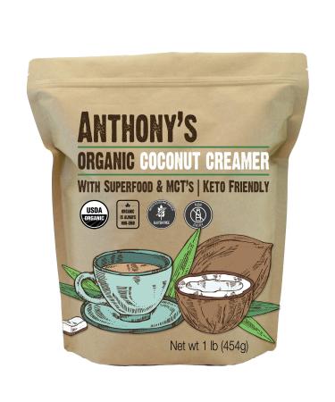 Anthony's Organic Coconut Creamer Original, 1 lb, Superfood 16 Ounce (Pack of 1)