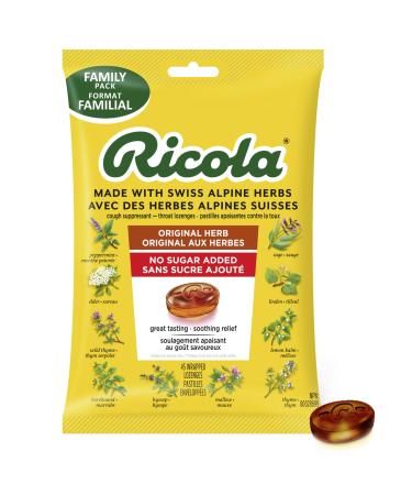 Ricola Mountain Herb No Sugar Added Cough Drops