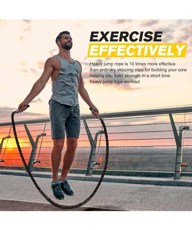 Weighted Jump Rope - 1.3 kg Spring Rope for Men & Women | Heavy Jumping Rope for Home Training & Muscle Building - Buy Online on SooperMarket.com