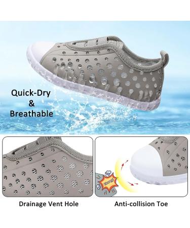 Fires Kids Water Shoes - Quick Dry Barefoot Water Socks for Beach Swim - Lightweight Toddler Sandals - 6 Toddler Lightgray - Buy Online on SooperMarket.com