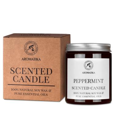 Fragrance candle peppermint 150g - 100% essential peppermint oil - aroma candle of course - soy wax candle - aromatherapy - candles for room fragrance - fragrance candle in glass - idea for mother's day - birthday - birthday - birthday