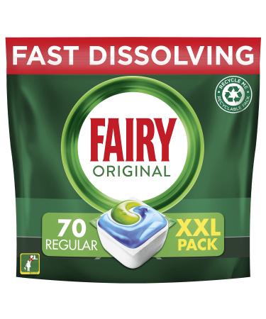 Fairy Original All-in-One Dishwasher Tablets Bulk 78 Tablets Original 70 Tablets