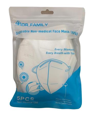 Buy Dr. Family 20 Units KN95 Face Masks - Lightweight Adjustable 5-Layer Protection for Office & Travel - Buy Online on SooperMarket.com