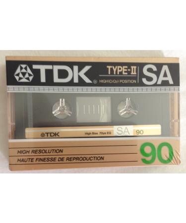 Vintage Rare TDK Type II SA90 High Resolution High CrO2 Position 90 Minute Cassette