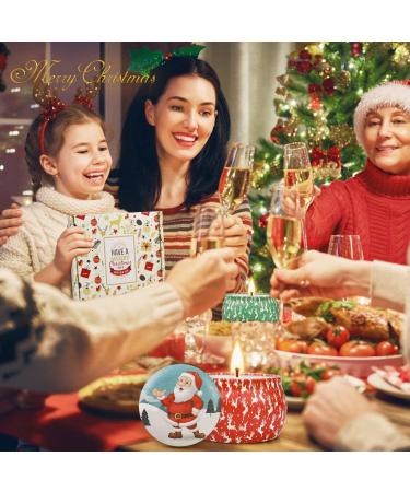Christmas Fragrance Candles 4-Pack | Apple Cinnamon Gingerbread & Lavender Soy Wax Aromatherapy Gift Set for Women - Buy Online on SooperMarket.com