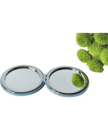 Totally Turkish Metal Compact Mirror Small Folding Round Mirror With Magnetic Close 1x & 2x Magnification For Handbags Make-Up Travel & Commutes Bright & Funky Geometric Pattern (Dantela) - Buy Online on SooperMarket.com