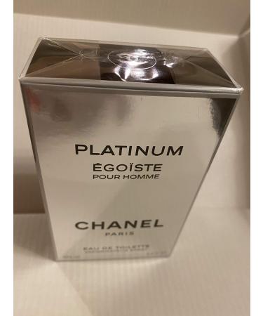 CHANEL Egoiste Platinum EDT Spray 3.4 Oz Rosemary Lavender 3.4 Fl Oz (Pack of 1)