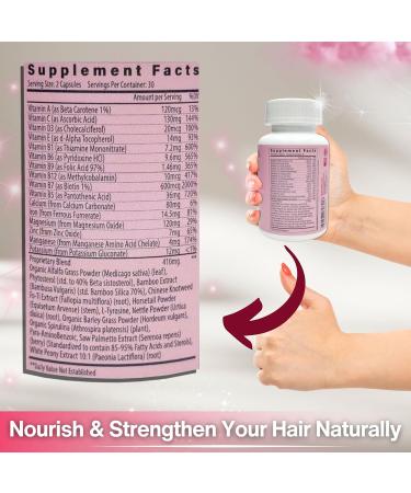 Worldwide Nutrition Kerotin Hair Growth Vitamins - Biotin DHT Blocker Supplement & Key Chain - 60 Count for Natural Hair Strength - Buy Online on SooperMarket.com