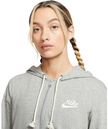 Nike Women's Sportswear Gym Vintage Full-Zip Hoodie Grey 1X - Comfort and Style for Active Women - Buy Online on SooperMarket.com