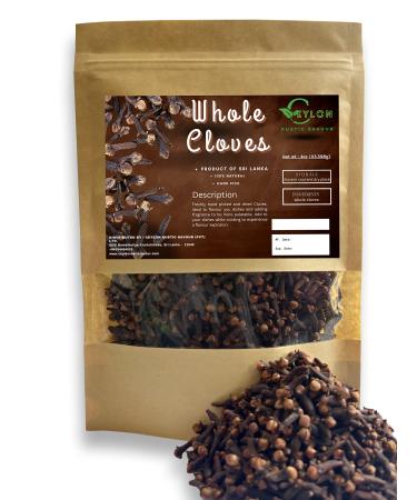 Organic Ceylon Cloves Whole 4.0 Oz(113.398g) Hand Picked Whole Cloves (113.3) 4.0 Ounces