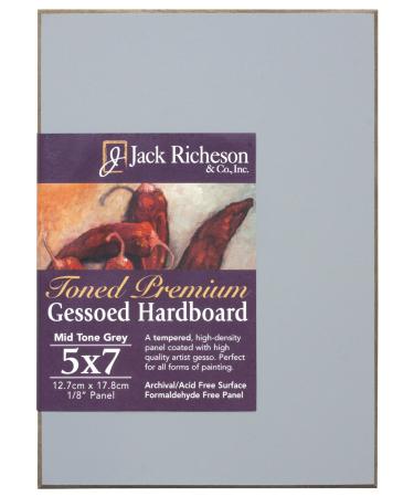 Jack Richeson Richeson Mid Grey Toned Gessoed 1/8 Hardboard 5x7