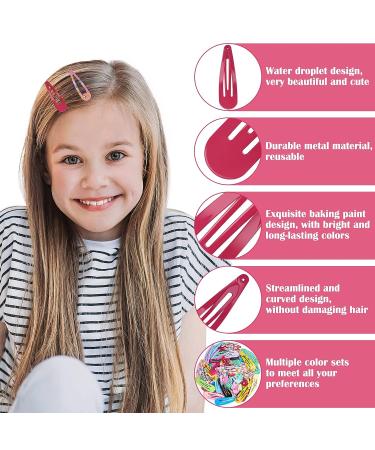 100Pcs Snap Hair Clips 2.76 Inch Metal Barrettes in Assorted Colors - Non-Slip Hair Accessories for Girls, Women, Kids, Teens - 100pcs Colorful Set - Buy Online on SooperMarket.com