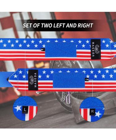 MASEDA Camouflage Wrist Wraps for Fitness Workouts - 1 Pair American Flag Design for Men and Women - Buy Online on SooperMarket.com