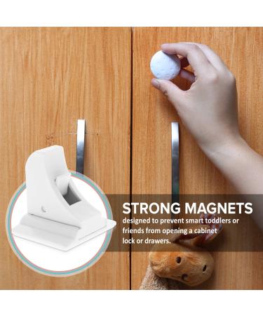 12 Magnetic Child Safety Cabinet Locks + 3 Keys - Baby Proof Cabinets & Drawers, Easy Install, No Tools Needed - Buy Online on SooperMarket.com
