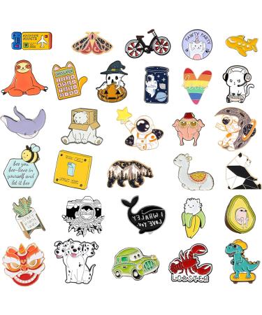 SINCCO Cute Enamel Backpack Pins Set - 20/40 PCS Funny & Cool Button Pins for Backpacks, Jackets, Hats - Aesthetic Brooch Lapel Pins Anime - Perfect Gifts for Kids & Girls - Buy Online on SooperMarket.com
