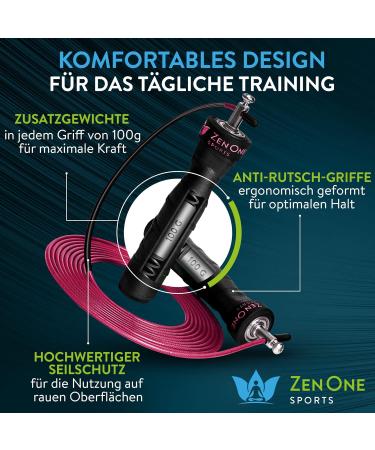 Professional Jump Rope with Workout Guide & Replacement Cable - Speed Rope for All Ages | Adjustable Steel Cables & Anti-Slip Handles - Buy Online on SooperMarket.com