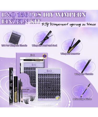 LASH Extension Set 156 PCS | DIY Eyelash Extensions B&C Set with Mascara Brush & Adhesive Remover - B05KIT - Buy Online on SooperMarket.com