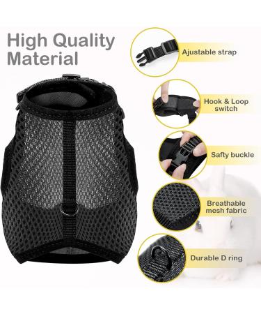 Adjustable Soft Rabbit Dishes & Elastic Leash for Small Animals | XL Black Pet Dishes & Walking Leash for Bunnies & Cats - Buy Online on SooperMarket.com