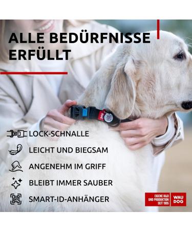 Waudog Waterproof Adjustable Dog Collar - Durable & Stylish Collars for Big Dogs Small Dogs & Puppies with Secure Plastic Lock - Buy Online on SooperMarket.com