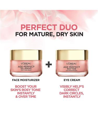 L'Oreal Paris Age Perfect Rosy Tone Eye Brightener & Travel Size Face Moisturizer Set - Buy Online on SooperMarket.com