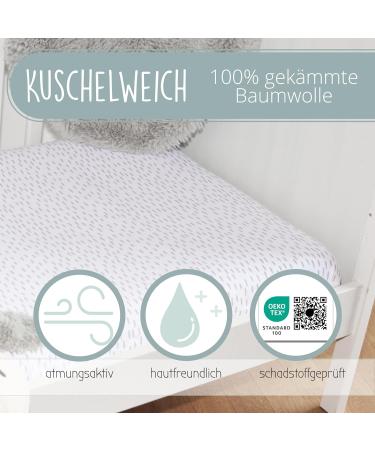 Mimadu Stroller Mattress Cover - 100% Oeko-Tex Cotton Fits 70x37 70x35 75x35 cm - Soft Safe & Durable Bedding for International Shipping - Buy Online on SooperMarket.com