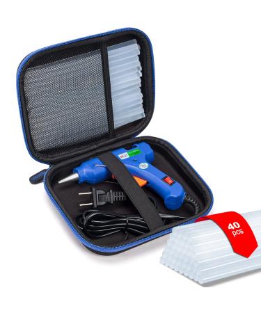 Hot Glue Gun Kit 40 Glue Sticks for Mini Glue Guns with Hardshell Carrying Case for School Crafts DIY Arts Quick Home Repairs Home School Project and Festival Decorations (20W)