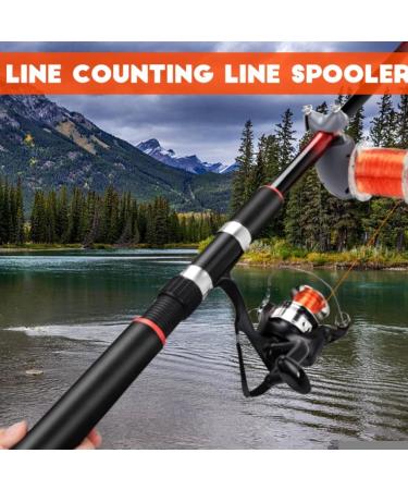 Teamaze Portable Fishing Line Spooler | Adjustable Line Counter for Spinning & Casting Reels | Grey Fish Shape Design - Buy Online on SooperMarket.com