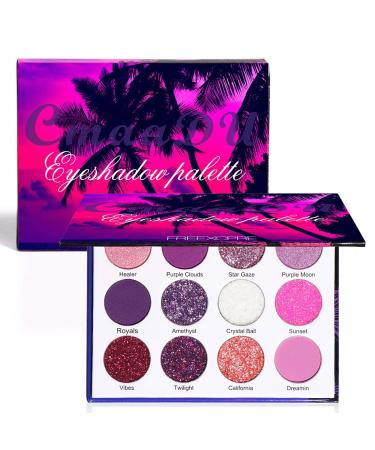 Eyeshadow Nude Palette 12 Colors High Pigment Shimmer Matte Glitter Eyeshadow Makeup Palette Neutral Eyeshadow Pallet Long Lasting Waterproof