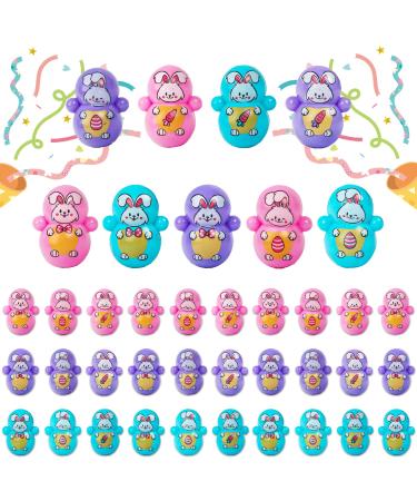 CLVSYH 50 pieces Desktop-Teumbler decoration mini-jacket toy rabbits figures standing male toys rabbits desktop ornament sweet rabbit tumbler toys