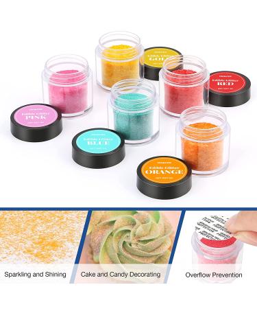 Omaker Edible Glitter 5g - Food-Grade Orange Sparkles for Cake Decorating & Desserts - Buy Online on SooperMarket.com