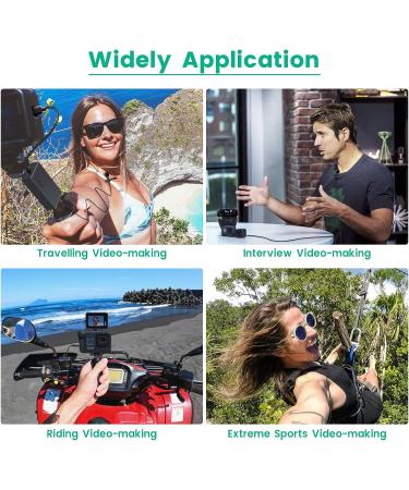 Weishan Media Mod Mic for GoPro HERO11-9 Black Action Camera | Lavalier Lapel Microphone with Clip | Compatible with GoPro Pro 3.5mm Mic Adapter | 5ft Cable for Vlogging - Buy Online on SooperMarket.com