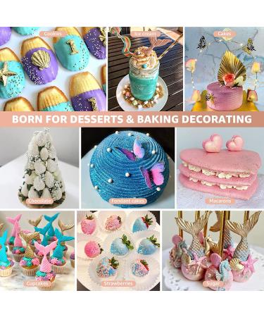 Edible Glitter Cake Glitter Drink Glitter Edible Dust  Edible Sparkles for Food Cupcakes Cookies Candy Sugar Pops Kosher Halal Certified Food Grade Coloring for Wines Cocktails Champagne Beverages - Rose Gold 1-Rose Gold - Buy Online on SooperMarket.com