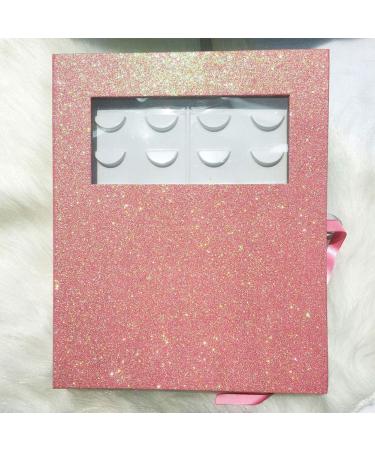 Glitter Paper Eyelash Storage Book - 16 Pairs Organizer & Display Case in Pink - Buy Online on SooperMarket.com